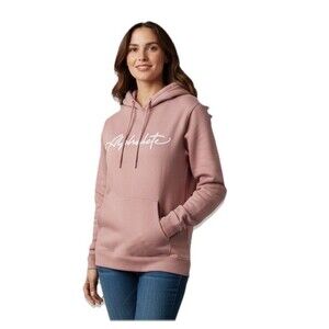 Alphalete Hoodie Womens Small Pink Pullover Sweatshirt Active Athletic Sweater